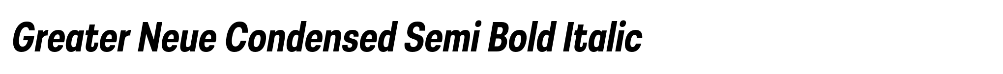 Greater Neue Condensed Semi Bold Italic image